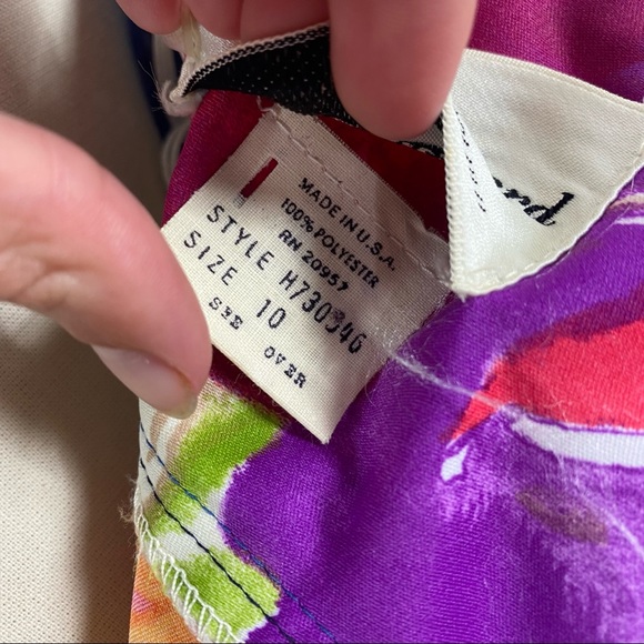 Tori Richards 70s Honolulu Floral Pastel Halter dress size 10 - Picture 11 of 16